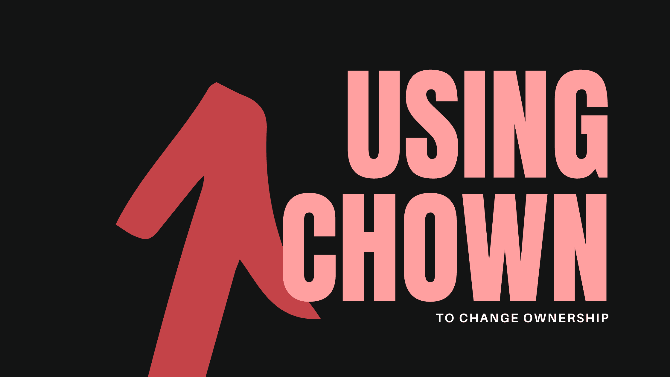 Using chown to change ownership